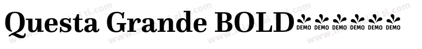 Questa Grande BOLD字体转换